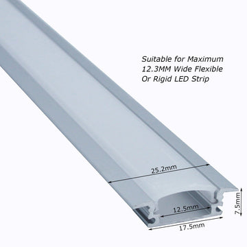 Aluminum Profile - Recessed - Thin