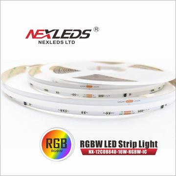 Nexleds 12mm Digital RGBCW Chase Series COB Strip 24V IP20 5m 16/m