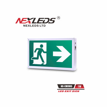 Nexleds Steel Exit Sign NX-EMRMS