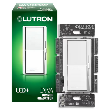 Lutron Diva Dimmer DVWCL-153PH-WH