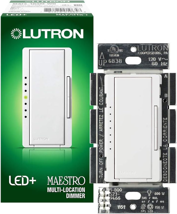 Lutron Maestro Dimmer MACL-153M-WH-C