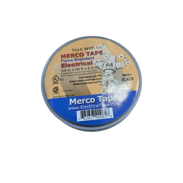 Merco Tape Logo Black Electrical Tape 3/4 in x 66 ft 8.5 mil | Can Lighting Inc | Can ...