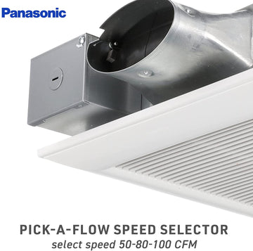 Panasonic FV-0510VS1 WhisperValue Multi-Flow Bathroom Fan - 50-80-100 CFM