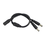 DC Power Adapter Cable: Female to Male Split Cord